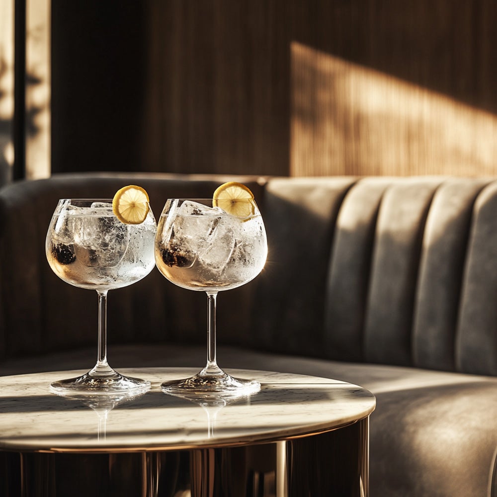 Non alcoholic gin & tonic drink. Created by AI. Edited by Pernod Ricard Sweden